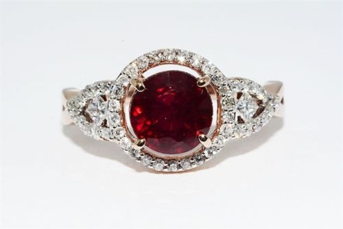 2.45 Ct Ruby and Diamond Ring