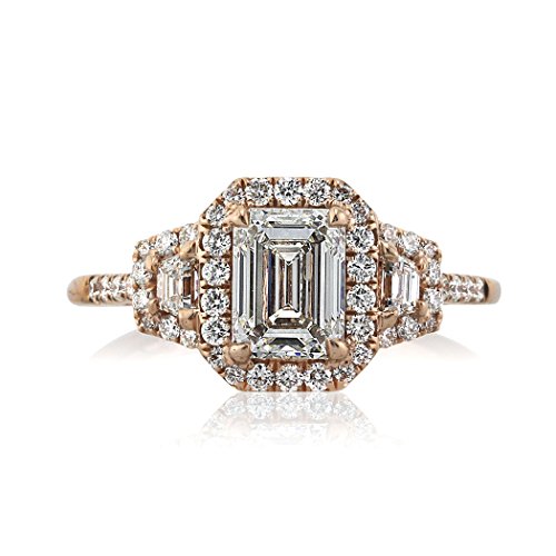 Mark Broumand 1.90ct Emerald Cut Diamond Engagement Ring