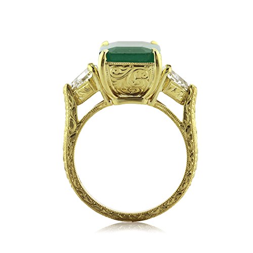 Mark Broumand 6.35ct Emerald and Diamond Three-Stone Ring From Mark Broumand Price:$17,245.00