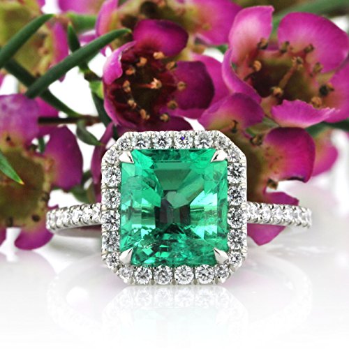 Mark Broumand 2.84ct Emerald and Diamond Engagement Ring