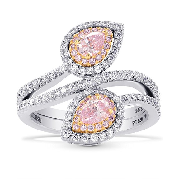 1.04Cts Purple Diamond Engagement Halo Ring Argyle Set in Platinum GIA Cert 