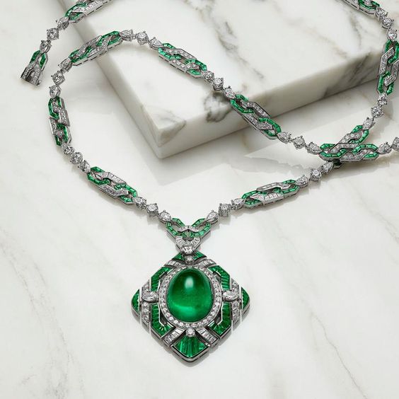 Bulgari Emerald and Diamond Necklace