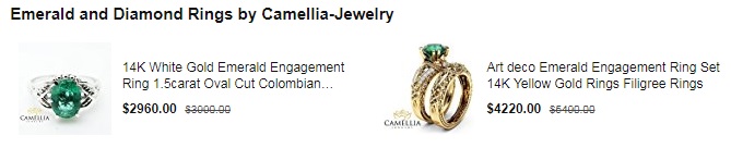 Emerald and Diamond Rings